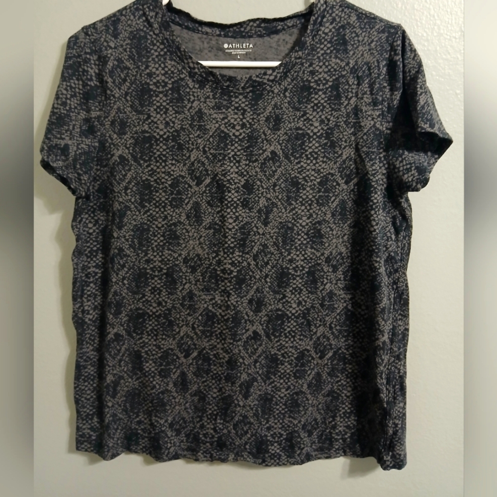 Athleta Black Patterned‎ Women's Top